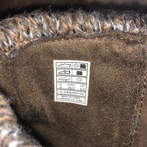 Rocket Dog Boot Size 6 Brown With Side Zipper and Knitted Cuff - Picture 6 of 9